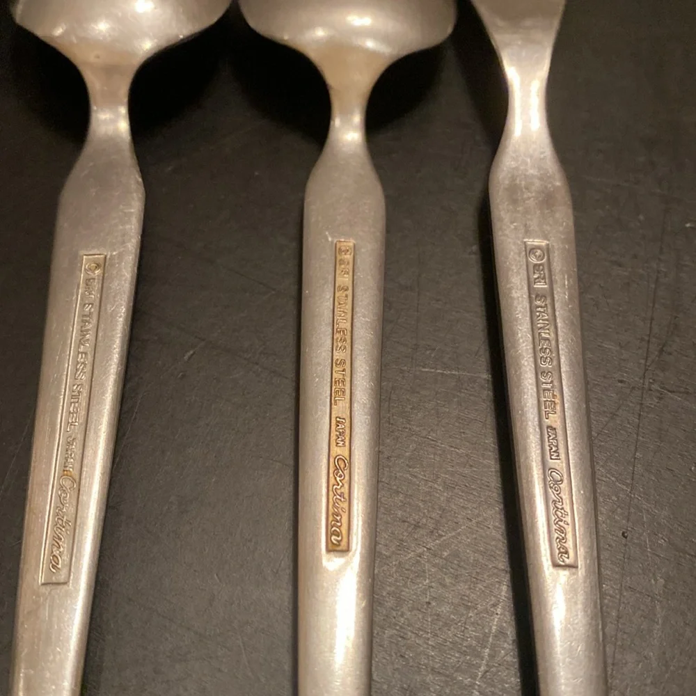 Cortina stainless steel Japan 5 pc serve set fork, spoon, butter knife flatware